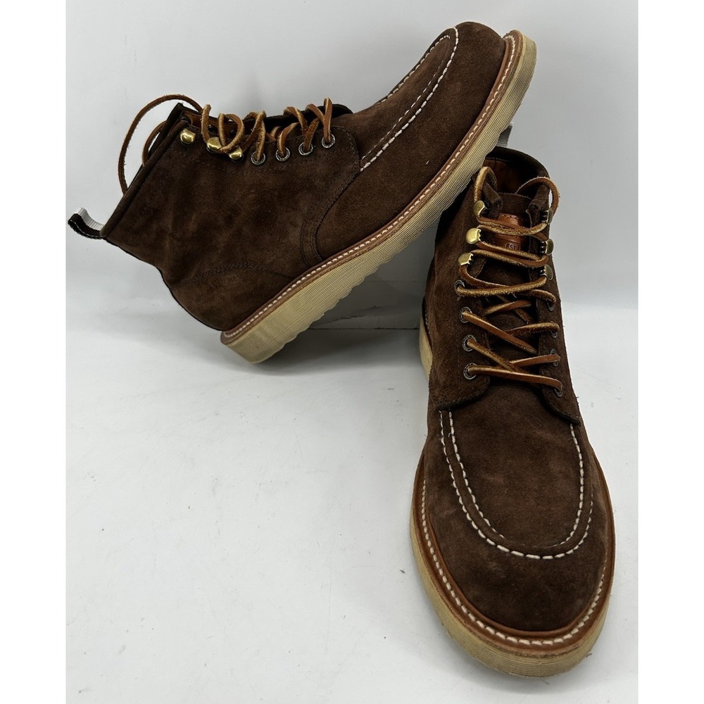 Coach Derek Moc Toe Chukka Brown Leather Lace Up Boots Men's Size 9M